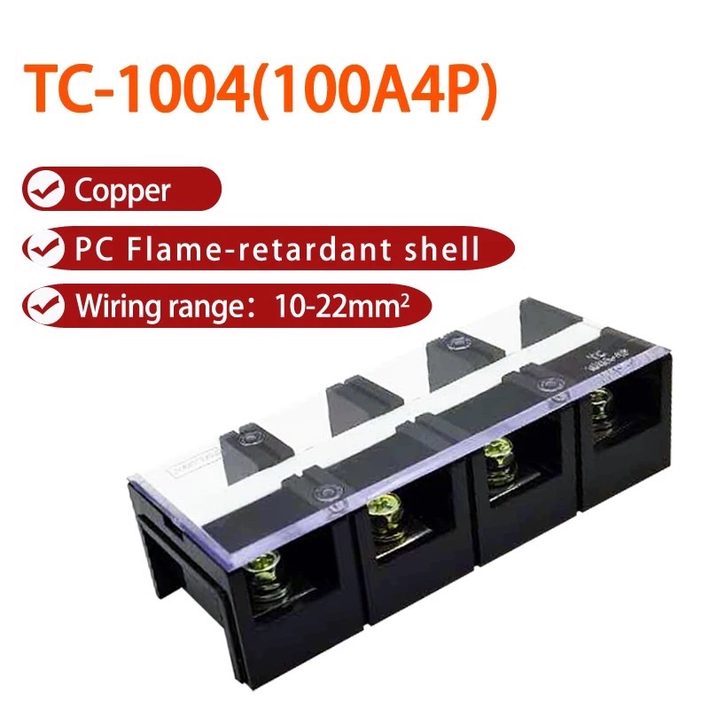 Terminal Block TC-1004 100A 4P 600V TC1004