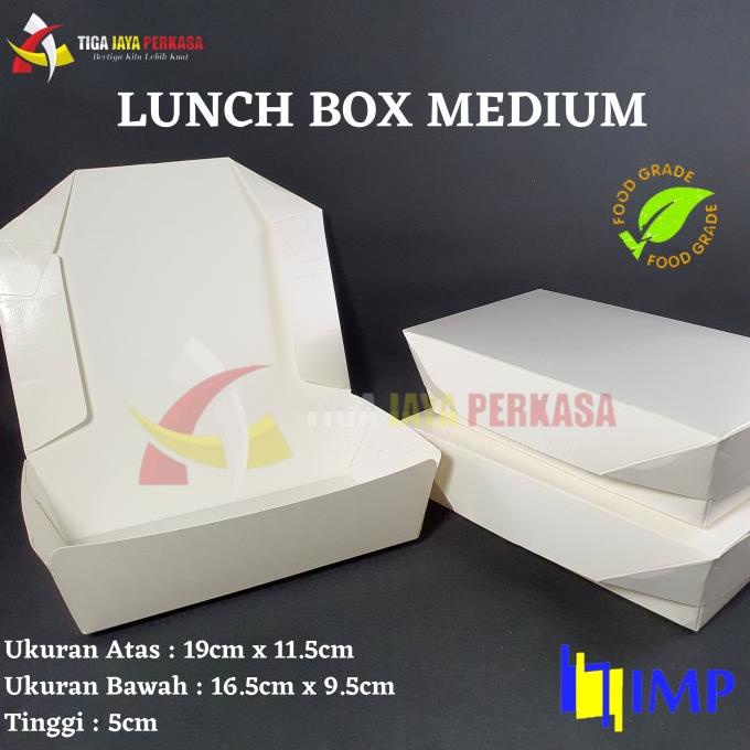 Paper Food Lunch Box Medium/ Lunch Box M @50 Pcs  Food grade