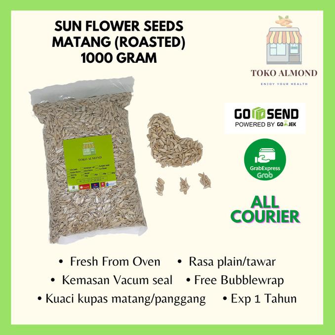 

Promo Sun flower seed roasted 1kg biji bunga matahari kupas