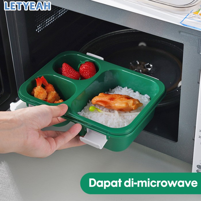 LETYEAH LUNCH BOX ANAK SET /KOTAK BEKAL MAKAN ANTI TUMPAH /TAS BEKAL TERBARU