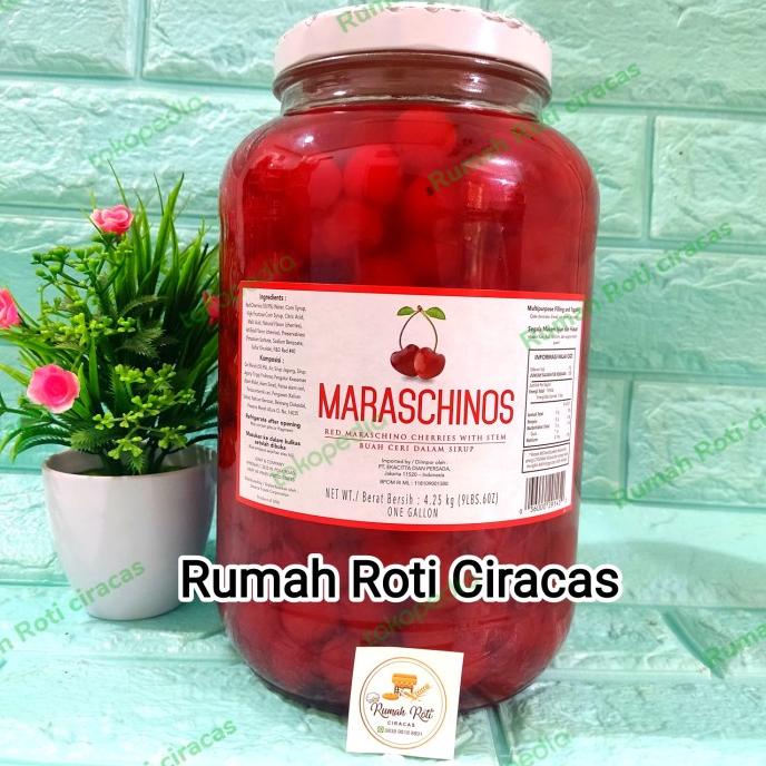 

Promo CHERRY MERAH TANGKAI ANI MARASCHINO CHERRIES RED CHERY STEM BUAH JAR