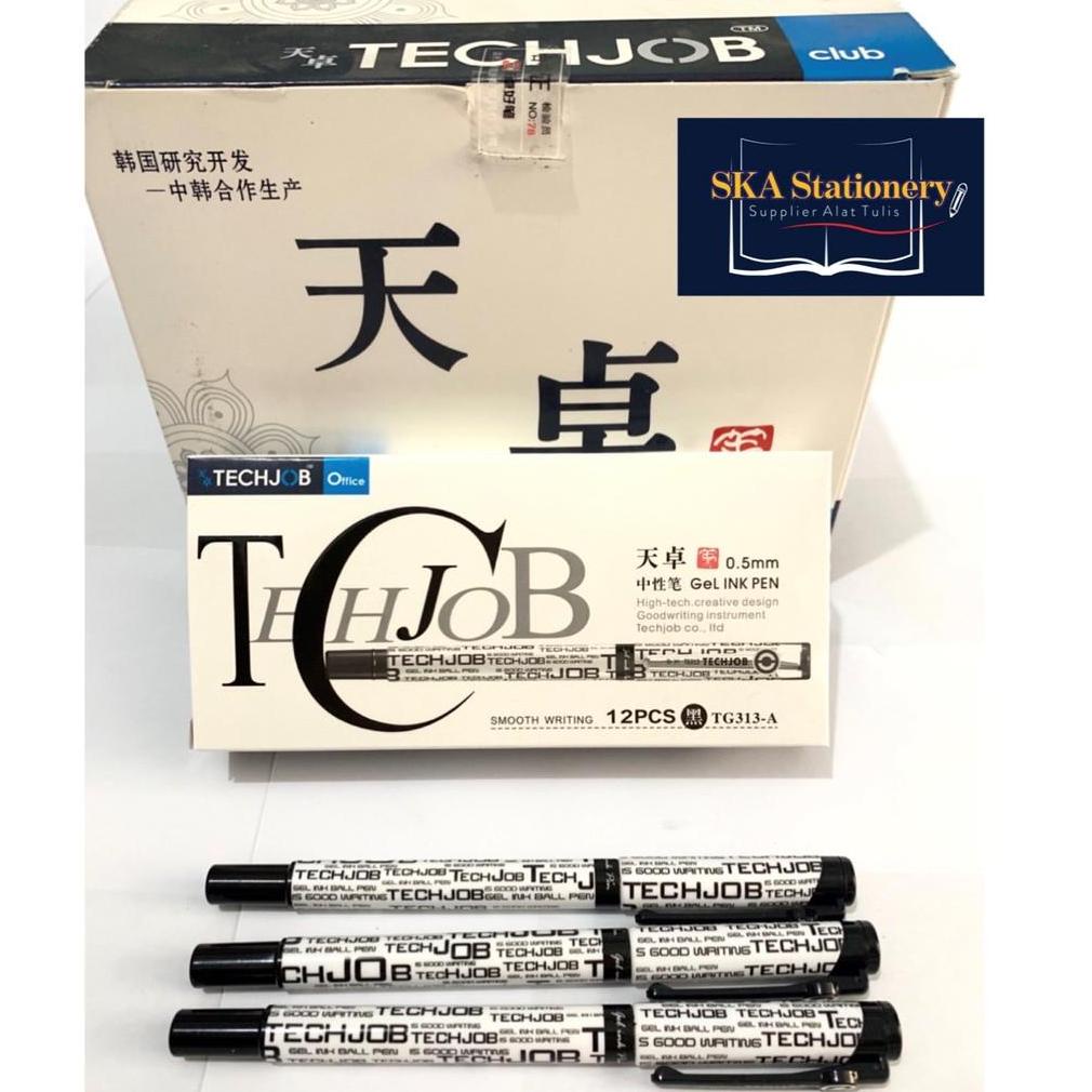

Terlaris Bolpen/Ballpoint/Pulpen/Ballpen Techjob Tg-313 Hitam (Lusin)