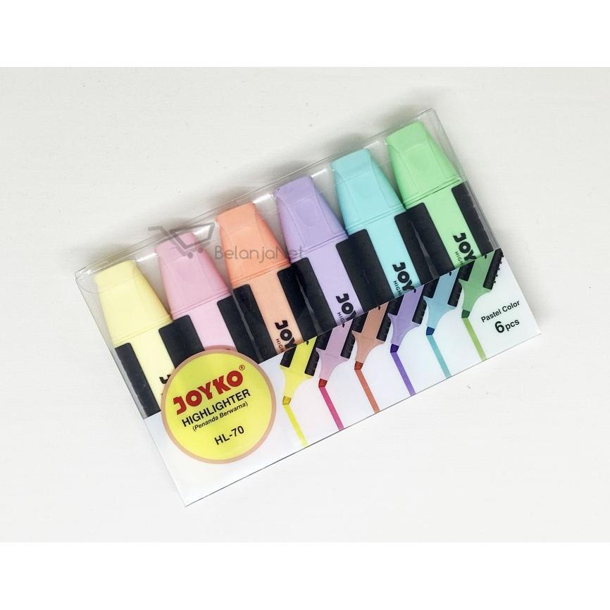 

Cuci Gudang Highlighter | Penanda Berwarna Joyko Hl-70 Pastel Color 1 Set 6 Pcs