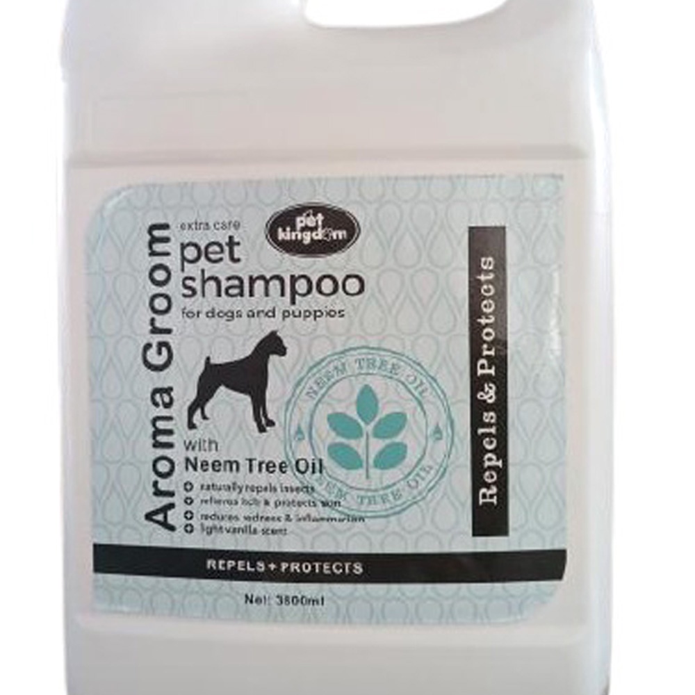 Pet Kingdom 3.8 Ltr Sampo Anjing Extracare Neem Tree Oil Pet Shampoo Pembersih Bulu Anabul Perlengkapan Mandi Hewan Peliharaan