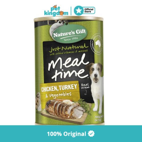 Nature Gift 700 Gr Makanan Anjing Basah Mealtime Ayam Turki