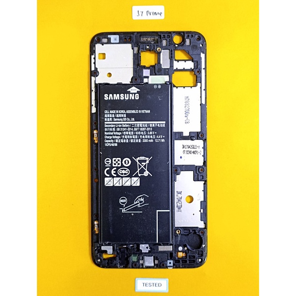 FRAME PAPAN LCD PLUS BATERAY BATRE SAMSUNG J7 PRIME ORIGINAL ASLI COPOTAN TESTED