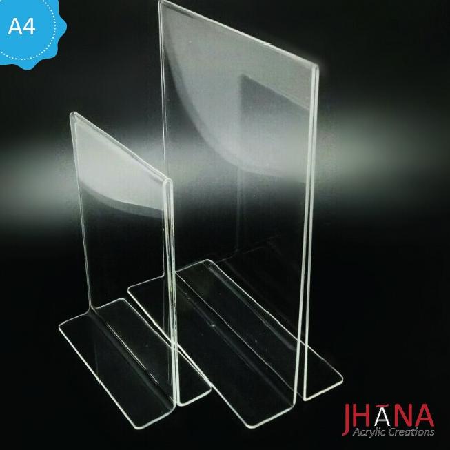 

Hemat Khusus Acrylic Tentcard A4 / TCA4T / Tent Holder / Tempat Brosur / Nomor Meja Akrilik