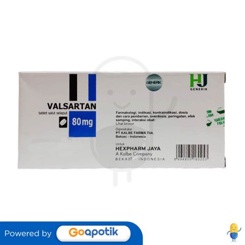 VALSARTAN HEXPHARM 80 MG BOX 30 TABLET