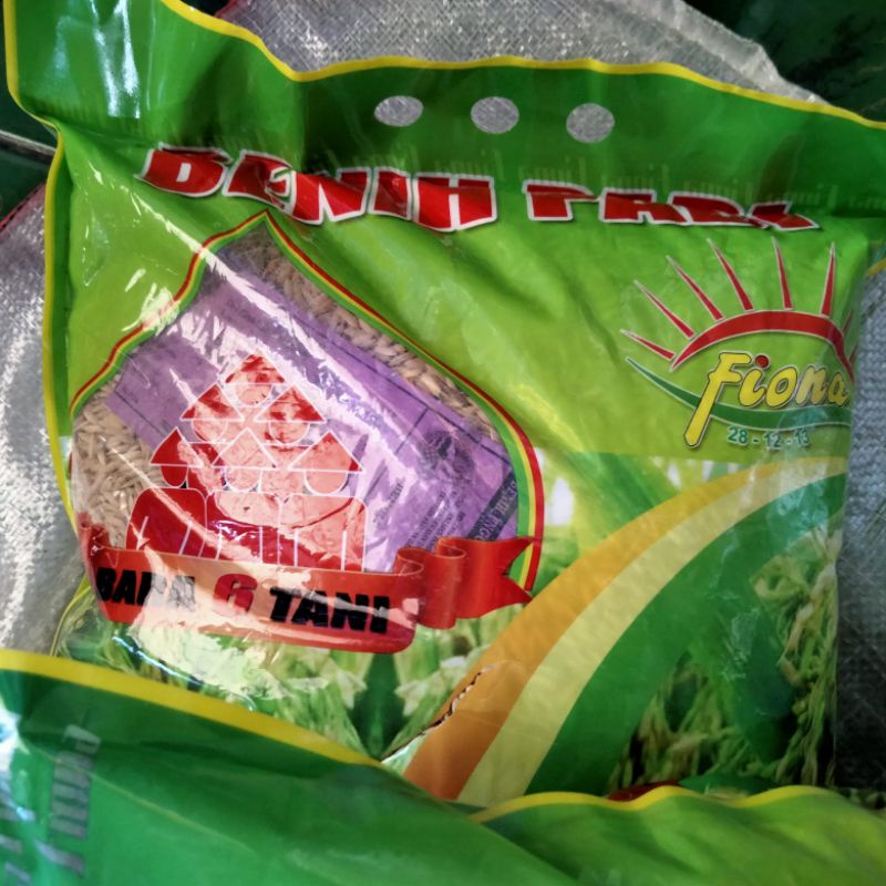 Benih padi Ciherang beruang / cbr bersertifikat label ungu kemasan 5kg