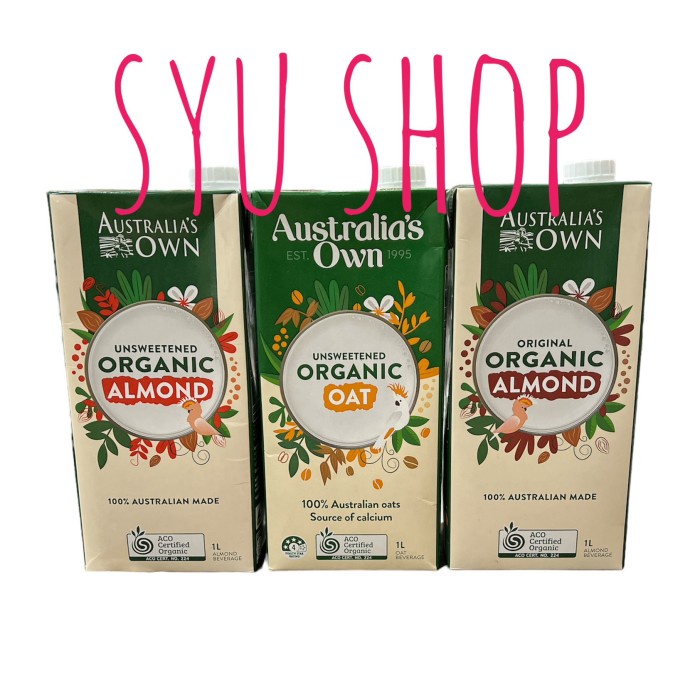 

Australia australian own organic almond rice coconut milk 1 L liter