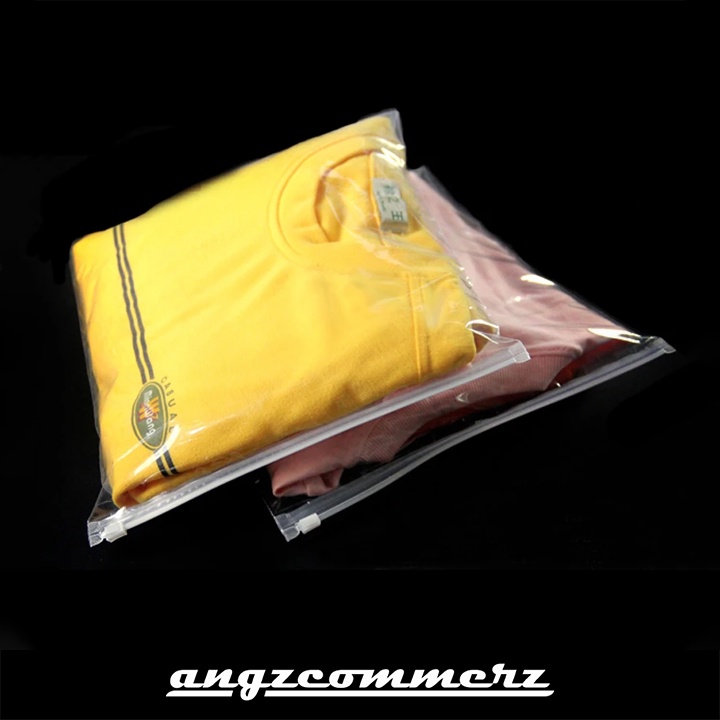 

ANGZCOMMERZ Clothing PE Plastic Bag Transparent With Clip 25 cm x 30 cm 1 pcs