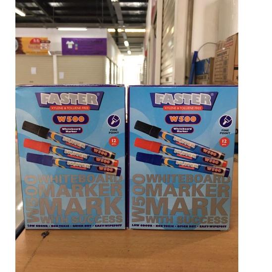 

Dijamin Asli Spidol WhiteBoard Marker Faster W-500 ( 1pak/12pcs )
