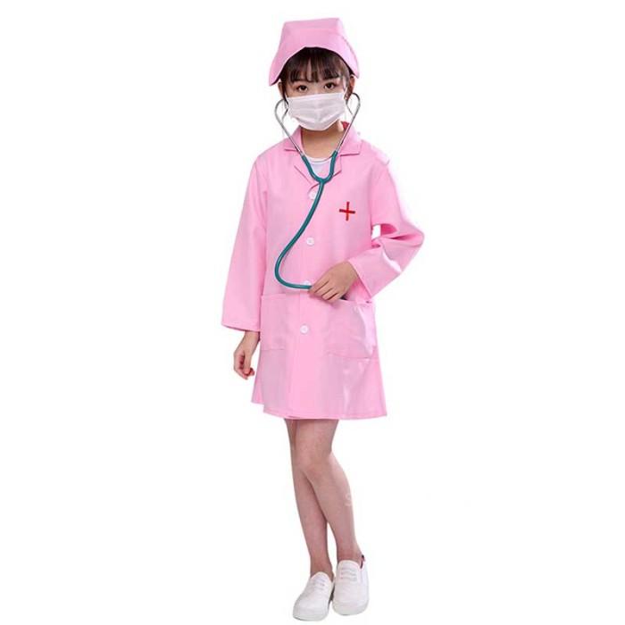 Mainan Baju Dokter Kecil Anak Perempuan Dan Stetoskop