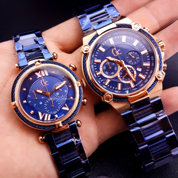Terlaris Jam Tangan Couple Guess Collection Type Gc 2400 / Gc2400 Original Bm