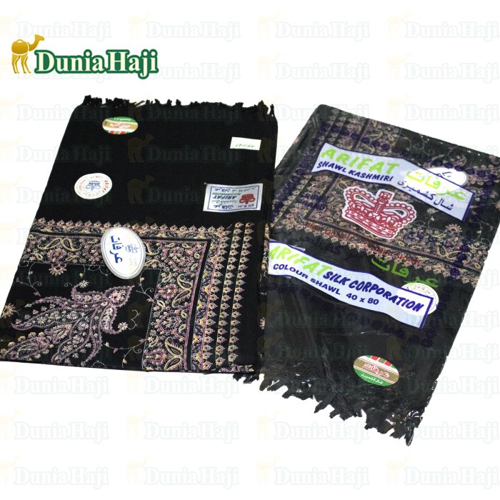 Sorban Sorban Kashmiri Arifat Printing Sorban Imamah Panjang Kashmir Shawl - Hitam(M2M4) Sorban Arab