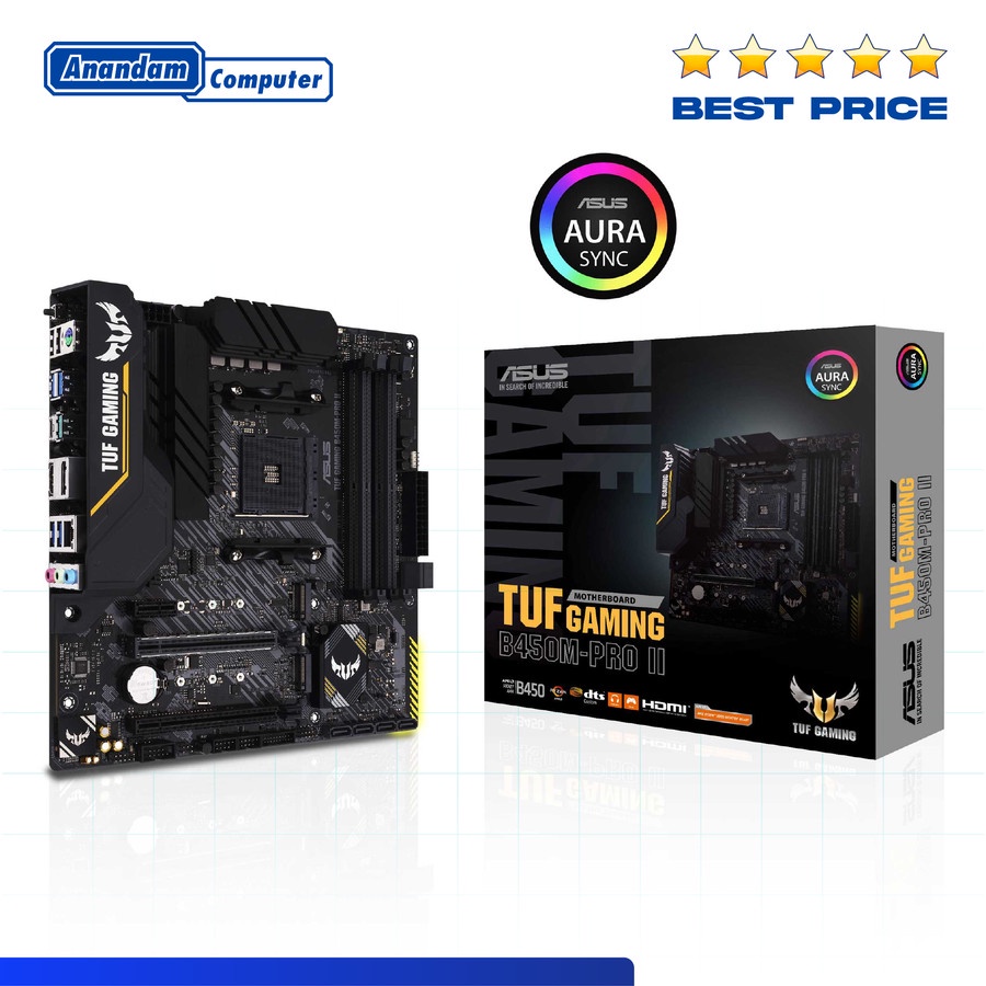 ASUS TUF GAMING B450M PRO II - Micro ATX Motherboard AM4