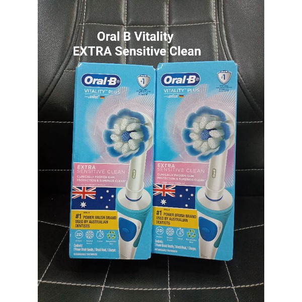 Oral B vitality sensitive clean sikat gigi elektrik, Electrik brush oral B sensitive