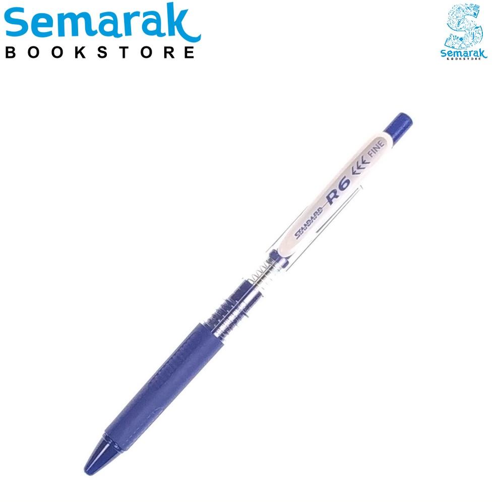 

Diskon Habis Standard R6 Retractable Ballpoint Pen Pulpen Cetek Oil Gel Grip Karet Top Point Fine 0.5 - Biru [1 Pack / 12 Pcs]