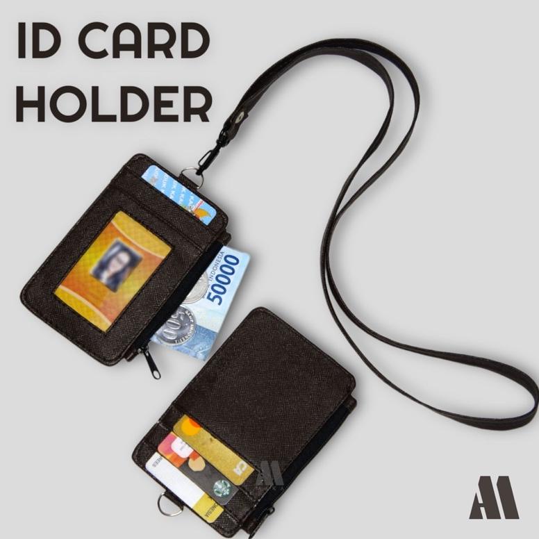 

Promo Habis Id Card Holder Nametag Synthetic Leather / Lanyard Tali Name Tag / Kalung Kartu Nama / Dompet Kartu Bahan Kulit Sintetis