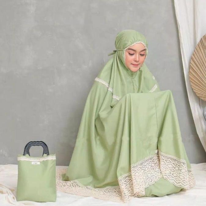 Mukena Polos Renda Mukena Dewasa Mukena Katun Souvenir Oleh Oleh Haji