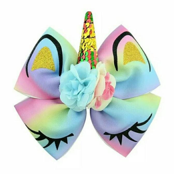 Ikat Rambut Pita Anak Perempuan Model Unicorn