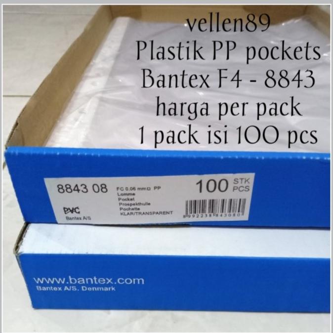 

Plastik PP Pocket F4 - clear @100 lembar merk Bantex 8843 (beli 20+1)