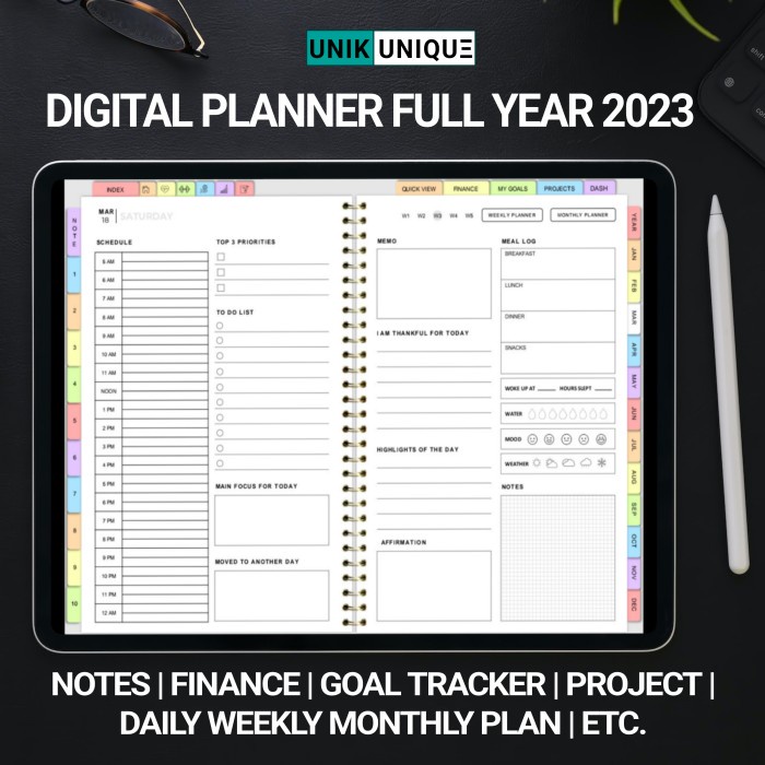 

Sale 2023 IPAD DIGITAL PLANNER - DAILY WEEKLY MONTHLY - DIARY NOTES AGENDA /BUKU TULIS SEKOLAH/BUKU