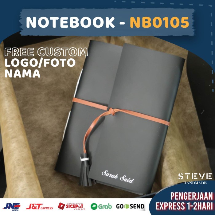 

Terlaris Notebook Kulit Buku Tulis Catatan Free Custom Nama & Logo Nb0105 Steve