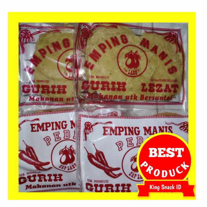 

EMPING MENTAH MANIS CAP LABU / BELINJO PEDAS MANIS 300 GR/ MPING SUPER