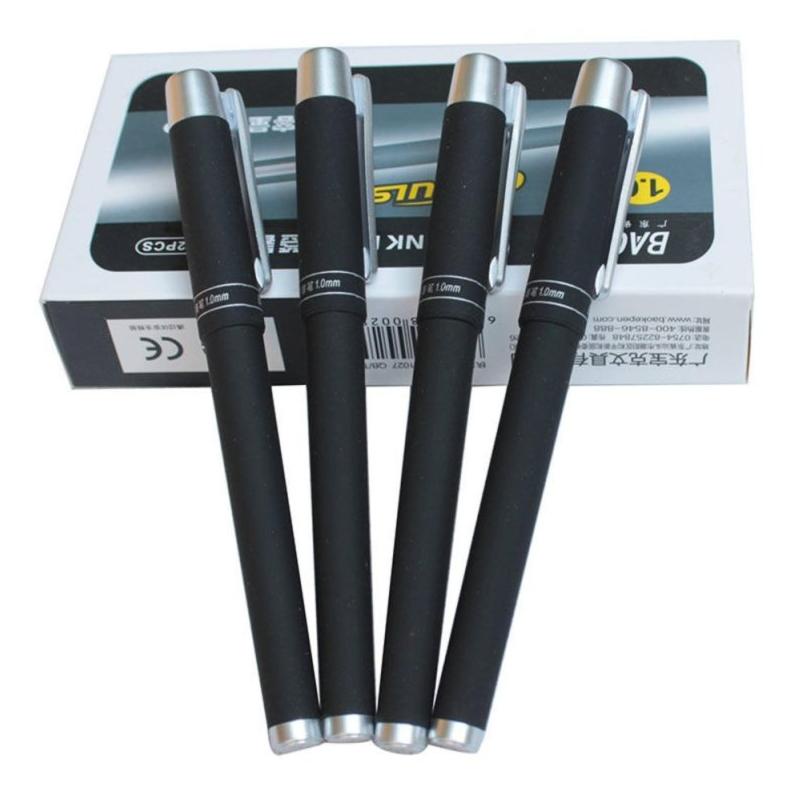 

12pcs Baoke Pc1228 Pulpen Gel 1.0mm Warna Hitam Untuk Tanda Tangan/Kantor