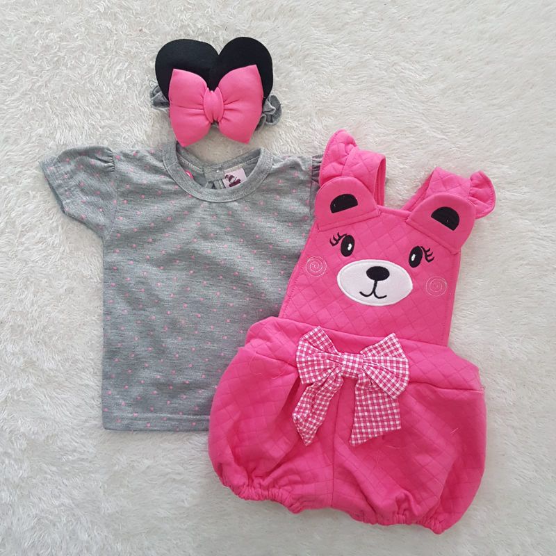 BAJU Bayi Happy Bear Overall set