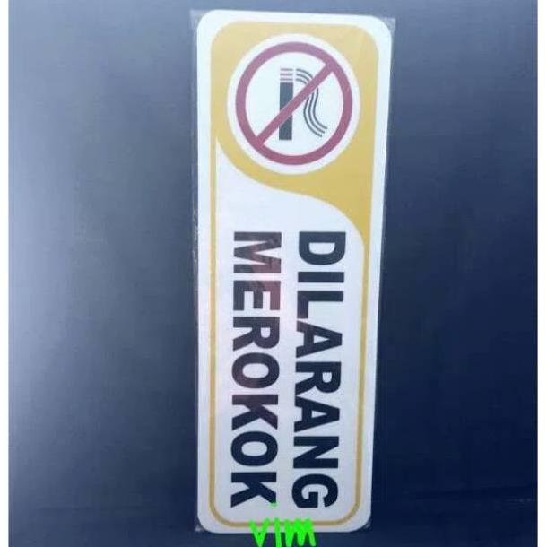 

Terlaris Sign Label Akrilik Dilarang Merokok 14X40Cm ,Papan Larangan