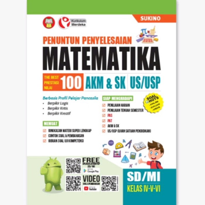 Hot Sale Yrama Widya Buku Penuntun Penyelesaian Matematika Akm Dan Sk Us/Usp Sd Terbaru