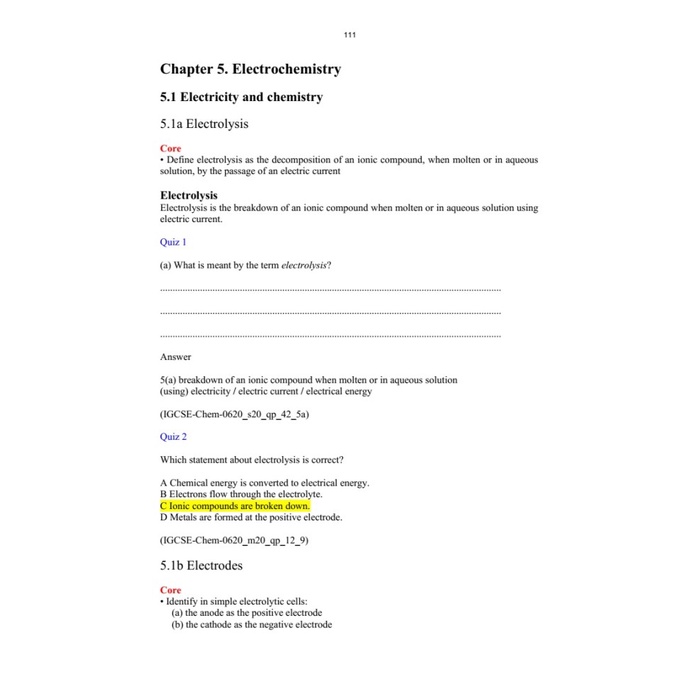 Promo Igcse Chemistry 0620 Topical Revision Notes And Topical Past Papers Terbaru