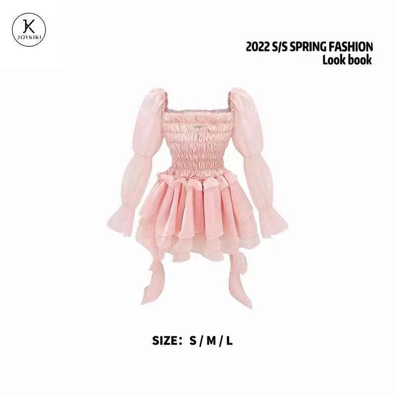 Red Jinjin JOY KIKI [berry mousse] set atasan + rok