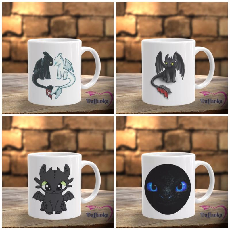 Mug Gelas Toothless Dragon Night Furry Light Furry