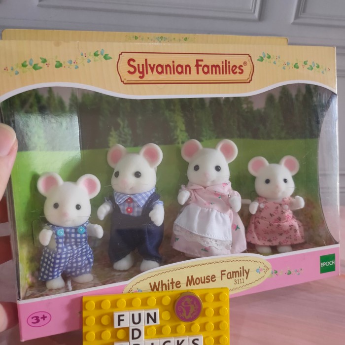 Flash Sale Sylvanian White Mouse Family Terbaru