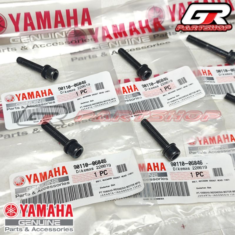 baut L set 6 pcs cover gardan mio sporty smile soul nouvo z lele fino ori ygp original yamaha cover gigi gir rasio