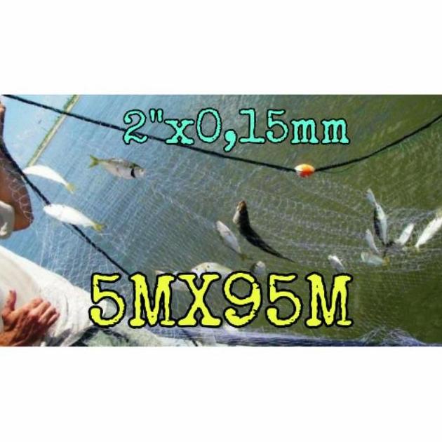 JARING IKAN 2" LEBAR 5MX95M PROMO MURAH/ JALA IKAN jin01