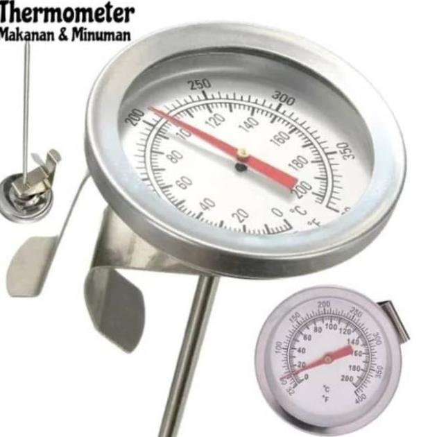 THERMOMETER MEKANIK  ALAT UKUR SUHU PANAS MINYAK GORENG KOPI SUSU MINUMAN MASAKAN
