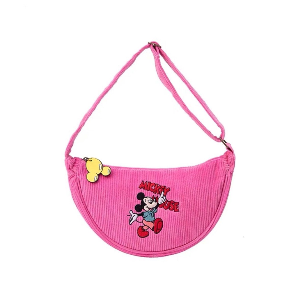 ⊕♕✹Sera  Lucu Kartun Korea Mickey dan Teman Seri Retro Tas Genggam Tas Bahu Ketiak Tas Nilai Tinggi