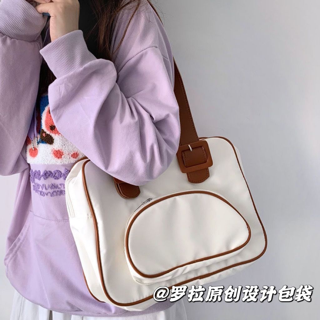 ❇ﺴSera  Korean college style cute JK girl high-end sense tote bag Japanese chic literature shoulder bag commuting bag