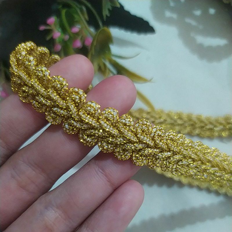 Renda Pasmen Gold Lebar 1,2cm