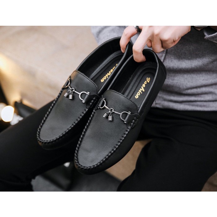 Terlaris Mr Darwis Sepatu Slip On Kulit Pria Loafers Casual Formal Mr012