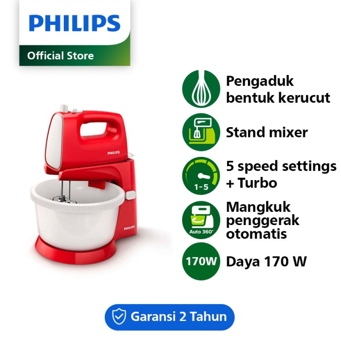 Terlaris Philips Stand Mixers - Merah - Hr1559/10