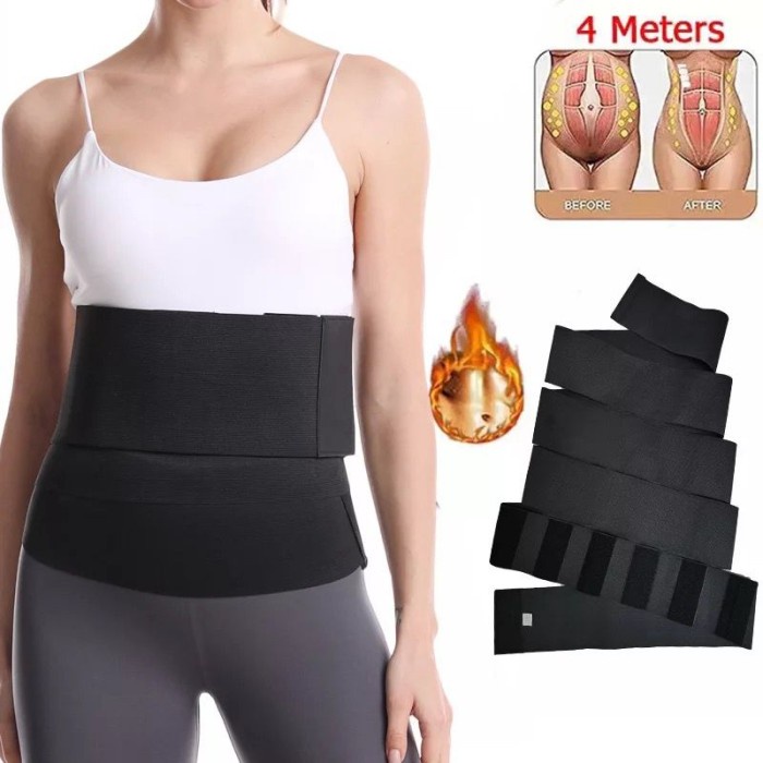 Korset Stagen Lilit Super Elastis 3M, 4M, 5M Tally / Korset Pelangsing Lilit - Hitam, Lilit 5M(J4J9)
