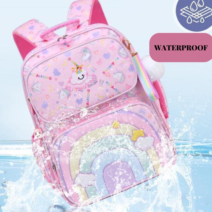 Tas Ransel Anak Perempuan / Tas Sekolah Anti Air Bisa Dijinjing