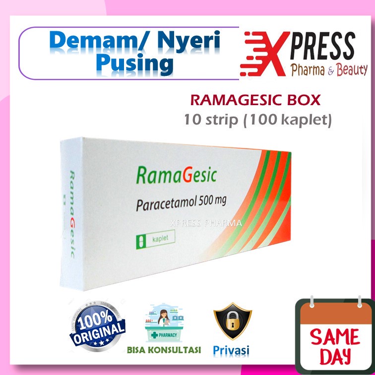 XPRESS  Ramagesic BOX DOS DUS  Obat Panas Demam Nyeri Paracetamol Parasetamol Tablet Ramagesik Rama 