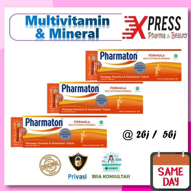 XPRESS  5 tablet 1 amplop Pharmaton Formula Multi Vitamin Farmaton Parmaton