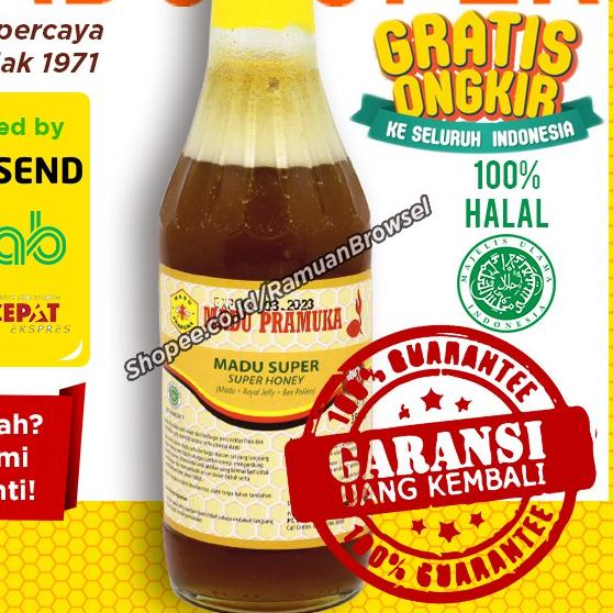 

PROMO✅Madu Super Pramuka 350ml (Madu + Pollen + Royal Jelly) Alami